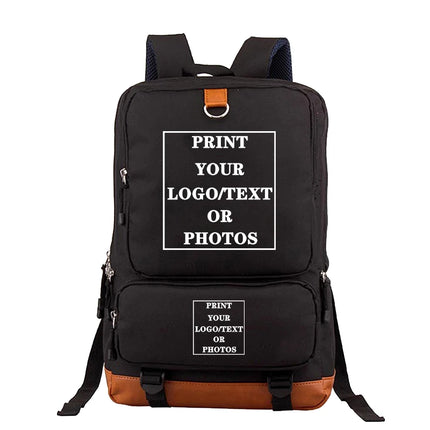 Customize Your Logo Name Image Backpack School Bags for Teenagers Girls Boys Harajuku Custom Diy Luminous Backpacks Rucksack