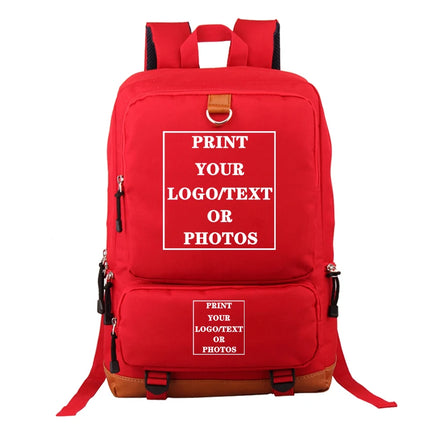 Customize Your Logo Name Image Backpack School Bags for Teenagers Girls Boys Harajuku Custom Diy Luminous Backpacks Rucksack