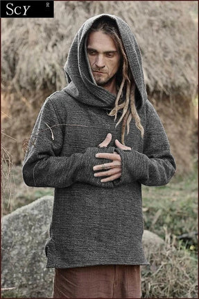 New men's fashion Thermal long sleeve sweater hoodies   vintage hoodie men
