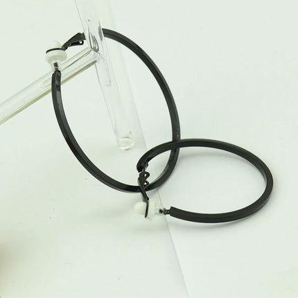 Clip Earrings for Women Without Piercing No Ear Holes Big Small Circle Gold Silver Black Plating Fashion Cute Temperament Girl