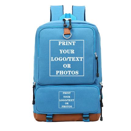 Customize Your Logo Name Image Backpack School Bags for Teenagers Girls Boys Harajuku Custom Diy Luminous Backpacks Rucksack