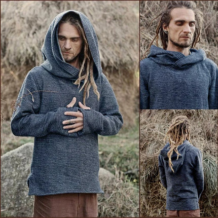 New men's fashion Thermal long sleeve sweater hoodies   vintage hoodie men