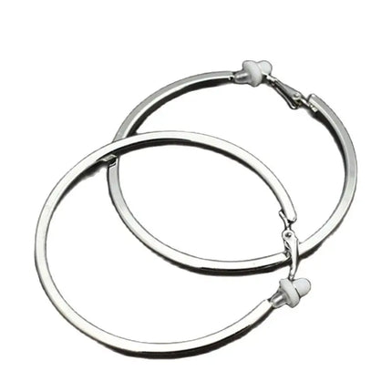 Clip Earrings for Women Without Piercing No Ear Holes Big Small Circle Gold Silver Black Plating Fashion Cute Temperament Girl