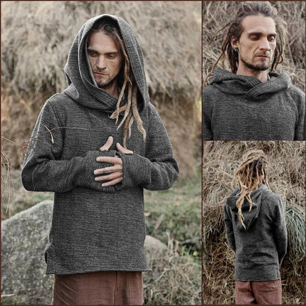 New men's fashion Thermal long sleeve sweater hoodies   vintage hoodie men