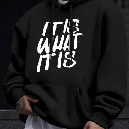 Men's Hooded Sweatshirt Casual Long Sleeve Drawstring Hoodie for Fall Winter Soft Comfortable Pullover Autumn Winter Apparel