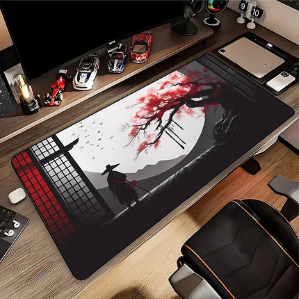 Japanese Great Wave Off/Chinese Style Dragon Mouse Pad for Gamer Setup Gaming Mousepad Rubber Keyboard Pads Pc Desk Mat 50x100cm