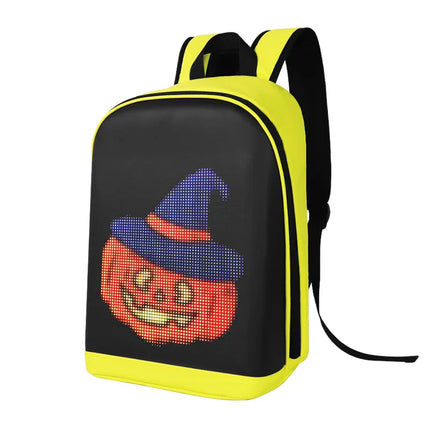 New Loy-S Led Motorcycle Backpack Luminous Display Screen Waterproof Diy Pattern Remote Operation Motorcycle Riding Backpack