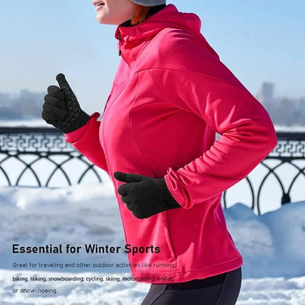 Winter Gloves for Men Women Upgraded Touchscreen Gloves Outdoor Cycling Sports Thermal Warm Knit Glove for Running Driving