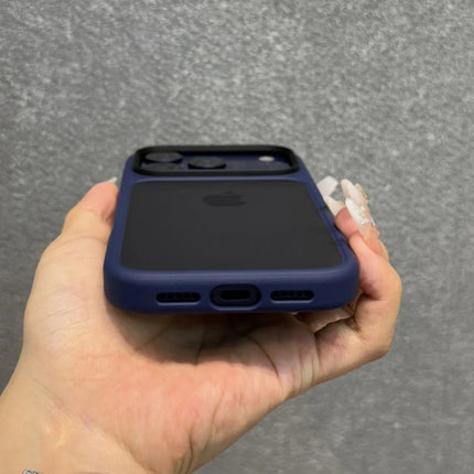 Luxury Orange Shield Matte Transparent Phone Case For iPhone 17 Pro Max 17 Pro 17Air Metal Buttons Skin Feel Shockproof Cover