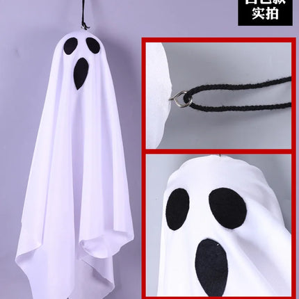 LED Glow Ghost Party Halloween Decoration for Home Indoor Outdoor Haunted House Bar Hanging Horror Props with Lights
