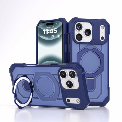 Luxury Heavy Military Armor Shockproof Case For iPhone 17 Magsafe Magnetic Ring Stand Holder Hard Cover