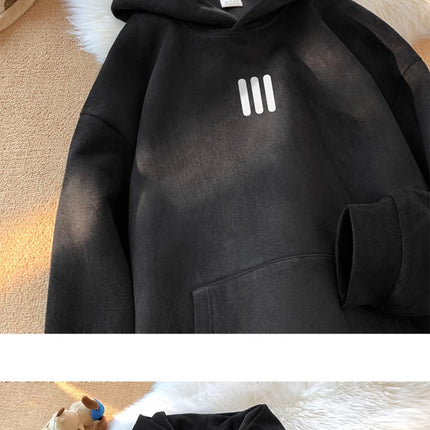 Men's Hoodie Classic Style Men's and Women's Clothing Autumn and Winter Casual Super Large Hoodie Sportswear Warm and Windproof