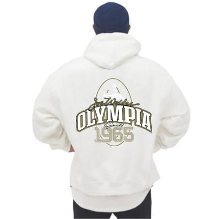Autumn/Winter New Men's Hoodie Fashion Letter Print 100% Cotton High Quality Men's Street Fitness and Sports Wear