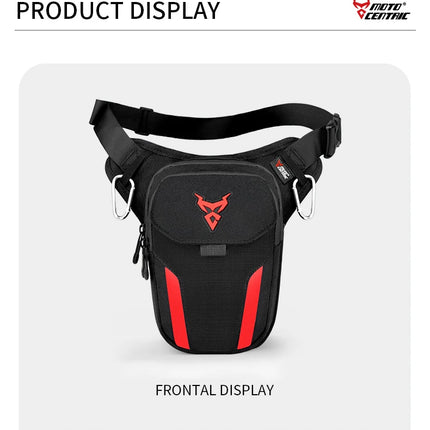 LED Light Drop Leg Bag Motorcycle Waterproof Waist Bag Hip Bum Fanny Pack For Outdoor Riding Cycling Hiking Fishing Climbing