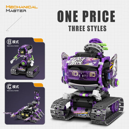 549PCS Integrated Robot Esports Girl Scorpion 3-in-1 Programming Remote Control Electric Assembly Building Block Model Toys Gift