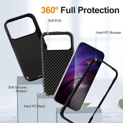 3 in 1 Hybrid Armor Shockproof Defend Case For iPhone 17 Heavy Duty Protection Rugged Cover