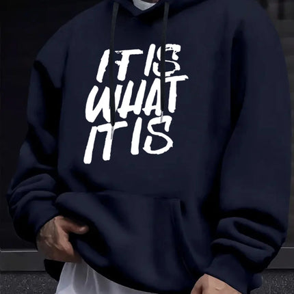 Men's Hooded Sweatshirt Casual Long Sleeve Drawstring Hoodie for Fall Winter Soft Comfortable Pullover Autumn Winter Apparel