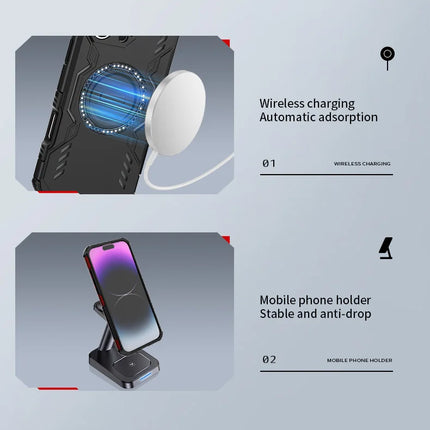 Tough Armor Heat Dissipation Phone Case For iPhone 17  Cover Magnetic Shockproof Shell Cases