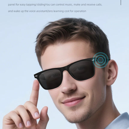 New AI Translation Smart Glasses Bluetooth Call Headphones UV Protective Lenses Connected Bezel Outdoor Sports Sunglasses