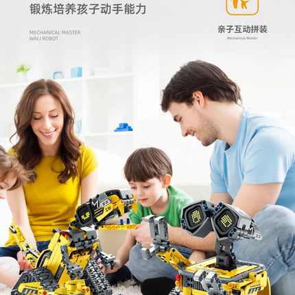 3 in 1 Technical RC Robot Dinosaur Building Blocks City Snail Racing Car Remote Control Bulldozer Truck Bricks Toys Kids Gifts