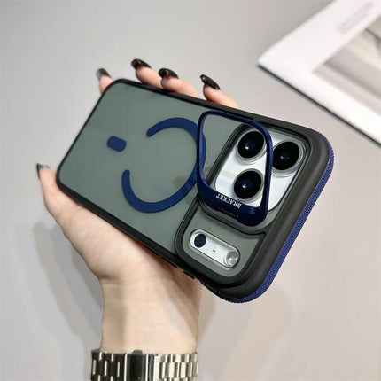 Luxury Transparent Magnetic Kickstand Stand Case For iPhone 17 Air 16 15 14 Plus 13 12 11 17 Pro Max Magsafe Must Haves Cover