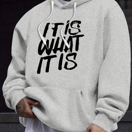 Men's Hooded Sweatshirt Casual Long Sleeve Drawstring Hoodie for Fall Winter Soft Comfortable Pullover Autumn Winter Apparel