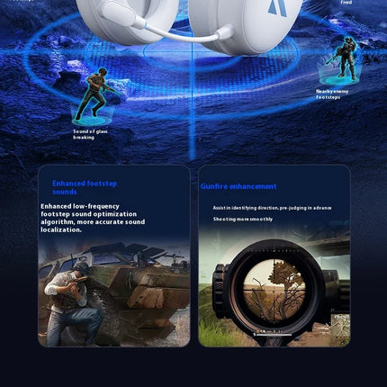 Mchose V9 Pro Gaming Headset Overhead Wireless Bluetooth Computer Gaming Headphones With Microphone Portable Audio Video Devices