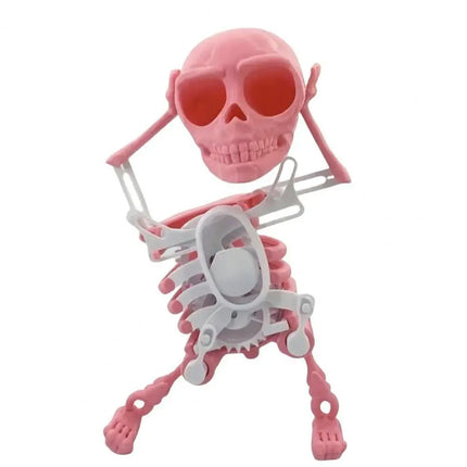 Dancing Skeleton Toys Clockwork Fun Little Toy Ornaments Creative Stress Relief Desktop Toys Gift For Friends Halloween Ornament