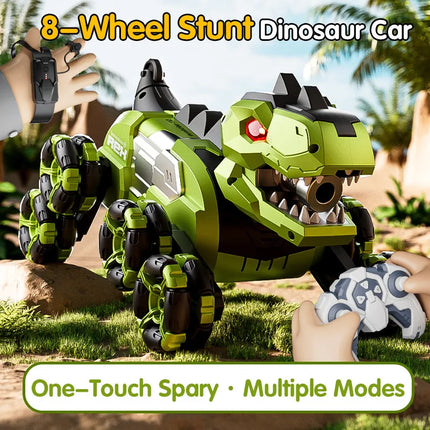 Y12 Dinosaur 8WD RC stunt car 2.4G Off-Road remote control car with spray/light RC Drift Monster Truck Electric Children Toys
