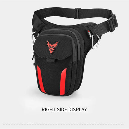 LED Red Light Motorcycle Leg Bag Thigh Belt Hip Bum Waterproof Ride Cycling Biker Waist Bag Fanny Pack Moto Travel Hiking Pocket