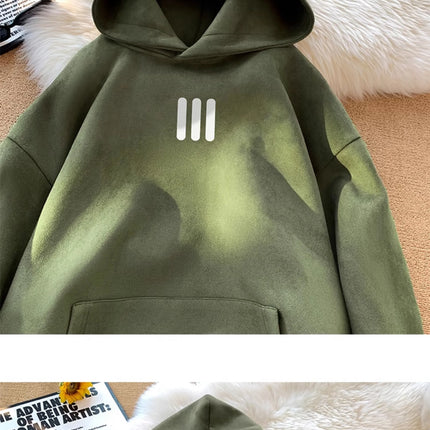 Men's Hoodie Classic Style Men's and Women's Clothing Autumn and Winter Casual Super Large Hoodie Sportswear Warm and Windproof