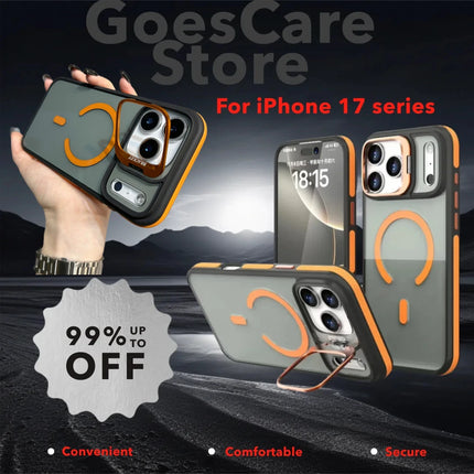 Luxury Transparent Magnetic Kickstand Stand Case For iPhone 17 Air 16 15 14 Plus 13 12 11 17 Pro Max Magsafe Must Haves Cover