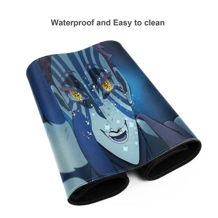 Japan Anime Desk Mat XL PC Akaza Gamer Cabinet Keyboard Rug Laptop Ghost D-demon Slayer Mouse Pad Black And White Manga Mousepad