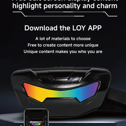 Motorcycle Riding Shoulder Bag LOY Moto Pocket LED Backpack Mobile Phone Bag Crossbody Bag Men Smart Display Backpack