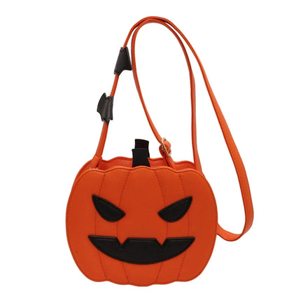 Halloween Pumpkin Shoulder Bag Women Novelty Purse PU Leather Female Daily handbag Halloween Creative Candy Bags for Kids