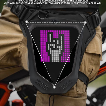 Smart LED Screen Motorcycle Bicycle Leg Bag Waterproof Ride Cycling Drop Leg Side Bag For Men Women DIY Pattern APP Control