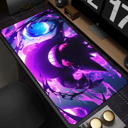 Purple Japan Anime Mouse Pad PC Cool P-pokemon Gamer Cabinet Keyboard Rug XXL G-gengar Extended Desk Mat Laptop Kawaii Mousepad