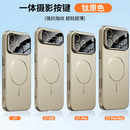 New Large Window Magsafe Phone Case for IPhone 17 Magnetic Wireless Charging Skin Feel PC Protection Phone Cover