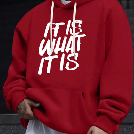 Men's Hooded Sweatshirt Casual Long Sleeve Drawstring Hoodie for Fall Winter Soft Comfortable Pullover Autumn Winter Apparel