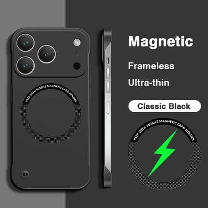Original High Qualtiy Magnetic Wireless Charging Case for iPhone 17 Pro Max Air 5G Hard Cover Camera Protection Frameless Design