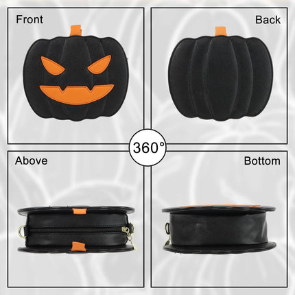 Halloween Pumpkin Shoulder Bag Women Novelty Purse PU Leather Female Daily handbag Halloween Creative Candy Bags for Kids