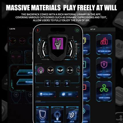 Smart LED Screen Motorcycle Bicycle Leg Bag Waterproof Ride Cycling Drop Leg Side Bag For Men Women DIY Pattern APP Control