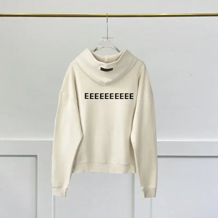 Season 7 Double Line Front and Back Double Row Flocking Letter Hoodies Classic High Street Men's Hoodie Loose Casual Couple Coat