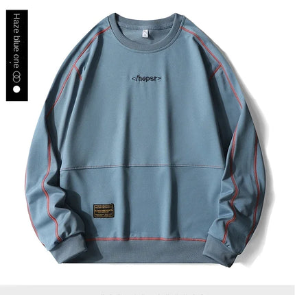 Men Sweatshirt Hoodies Harajuku Hip Hop Streetwear Casual Men's Pullover Hoodie Spring Autumn Patchwork Sweatshirts Mend
