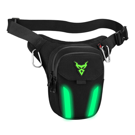 LED Red Light Motorcycle Leg Bag Thigh Belt Hip Bum Waterproof Ride Cycling Biker Waist Bag Fanny Pack Moto Travel Hiking Pocket