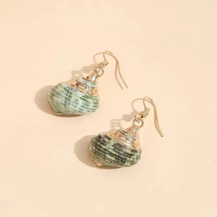 Simple Design Sense Natural Ring Spiral Earrings French Retro Baroque Exaggerated Women's Accessories
