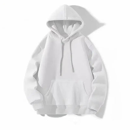 2025 Fashion Casual Hoodies Men Wholesale Plain White Pullover Hoodie Unisex Sweatshirt with Hood Popular Versatile Streetwear