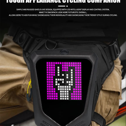 Smart LED Screen Motorcycle Bicycle Leg Bag Waterproof Ride Cycling Drop Leg Side Bag For Men Women DIY Pattern APP Control
