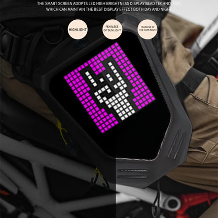Smart LED Screen Motorcycle Bicycle Leg Bag Waterproof Ride Cycling Drop Leg Side Bag For Men Women DIY Pattern APP Control