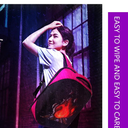 Motorcycle Bags Smart Led Pixel APP Display Screen Intelligent Advertising Business bag Waterproof Moto Riding Creative Backpack